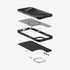 ACS07044 - iPhone 15 Pro Max Case Enzo Aramid (MagFit) in matte black showing the back